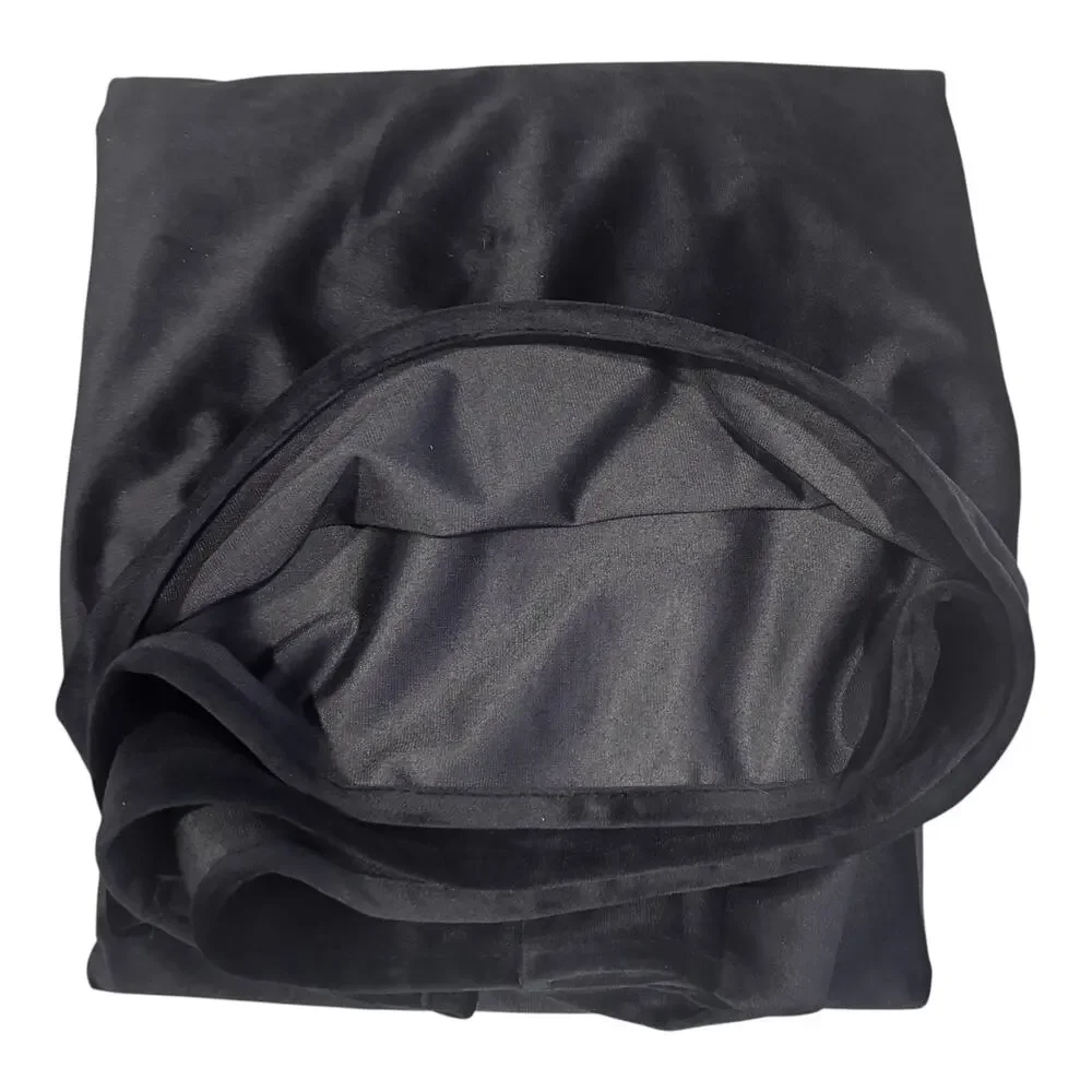 Luxury Black Velvet Blackout Curtains 84